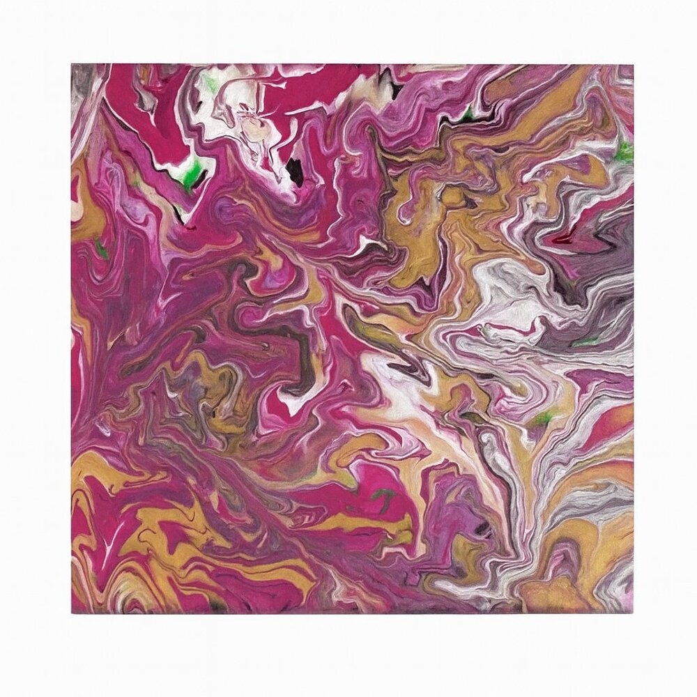 Handmade Abstract Acrylic Pour Painting